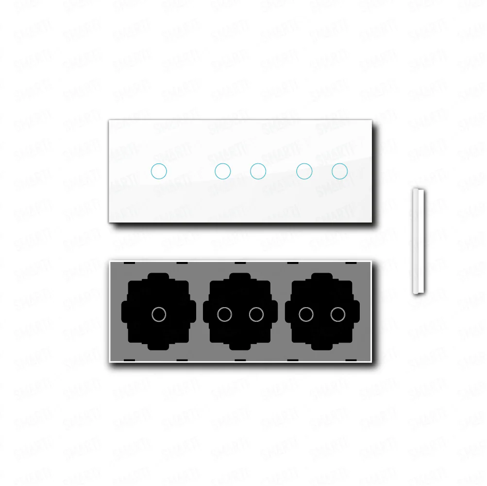 Smartify vPRO Espelho Triplo (1 botão + 2 botões + 2 botões) Branco - SYPE3010202BR - Image 2