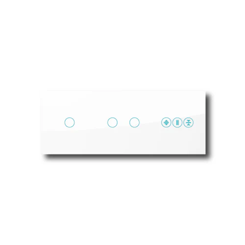 Smartify vPRO Espelho Triplo (1 botão + 2 botões + Estores) Branco - SYPE30102ESBR