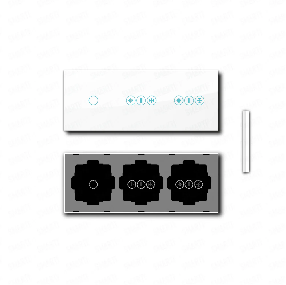 Smartify vPRO Espelho Triplo (1 botão + Cortinas + Estores) Branco - SYPE301CTESBR - Image 2