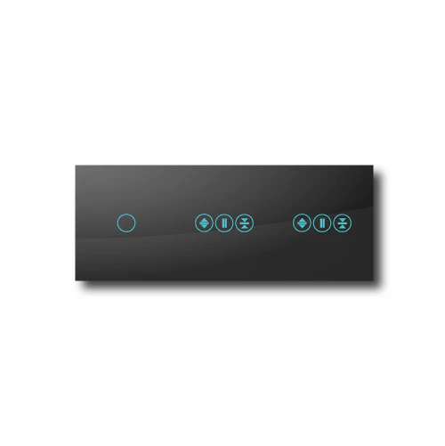 Smartify vPRO Espelho Triplo (1 botão + Estores + Estores) Preto - SYPE301ESESPR