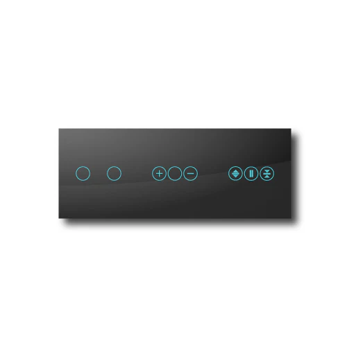 Smartify vPRO Espelho Triplo (2 botões + Dimmer + Estores) Preto - SYPE3021DESPR