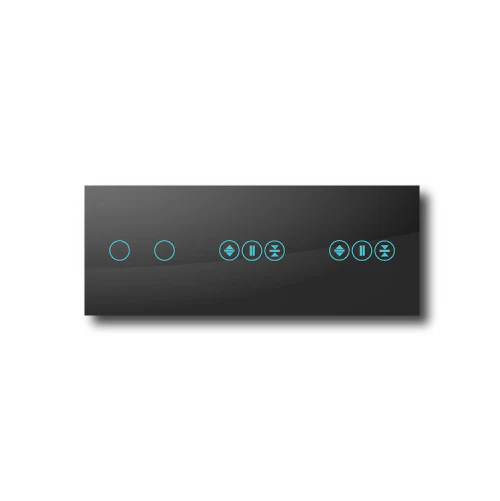 Smartify vPRO Espelho Triplo (2 botões + Estores + Estores) Preto - SYPE302ESESPR