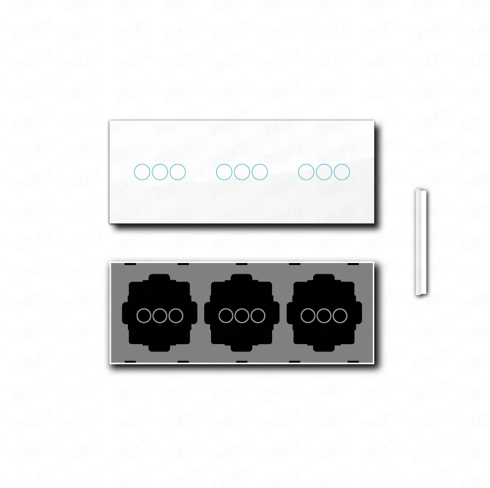 Smartify vPRO Espelho Triplo (3 botões + 3 botões + 3 botões) Branco - SYPE3030303BR - Image 2