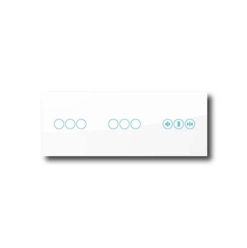 Smartify vPRO Espelho Triplo (3 botões + 3 botões + Cortinas) Branco - SYPE30303CTBR