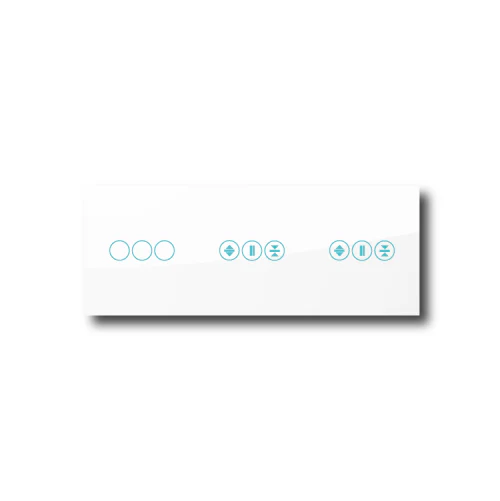 Smartify vPRO Espelho Triplo (3 botões + Estores + Estores) Branco - SYPE303ESESBR