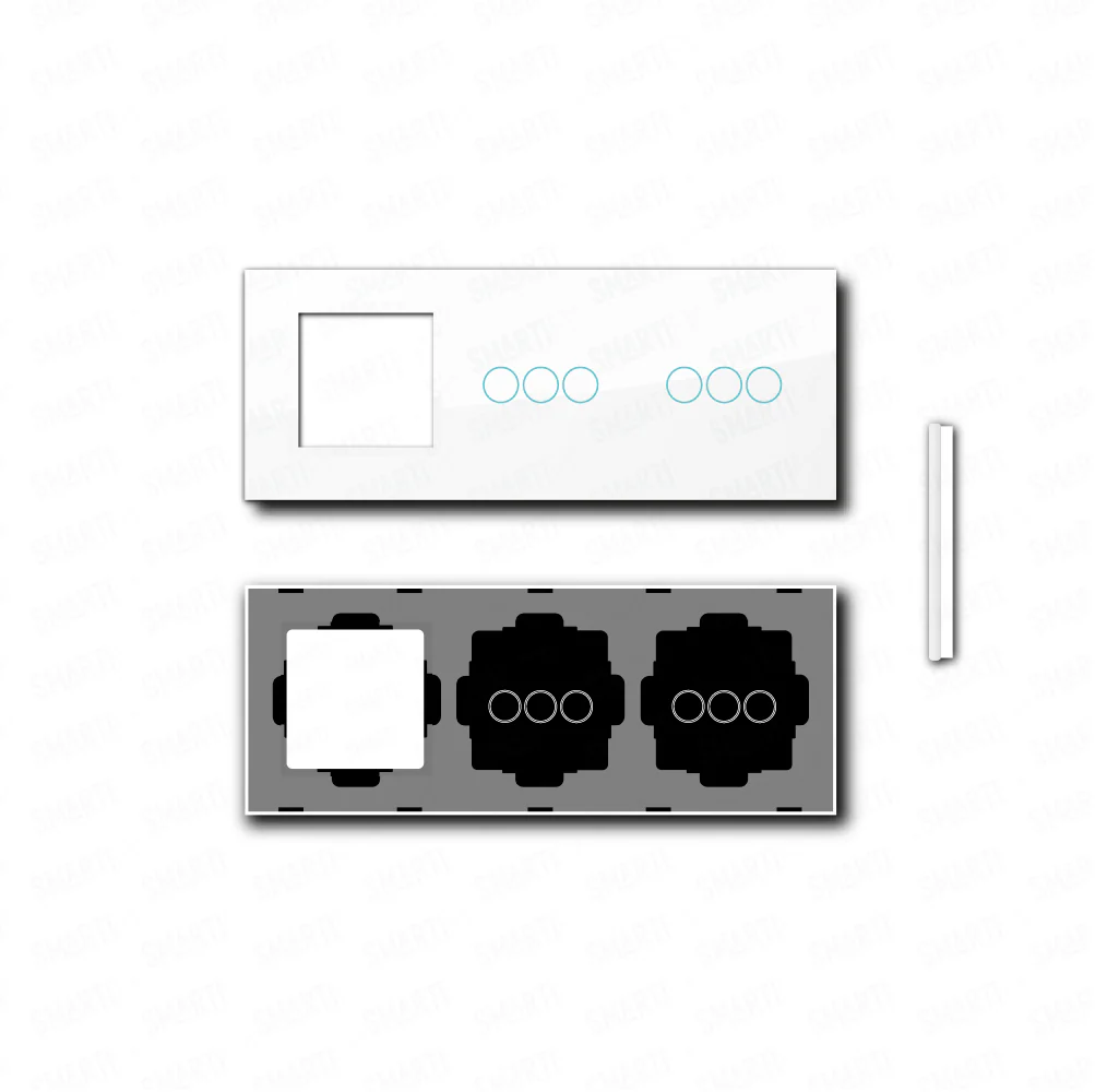 Smartify vPRO Espelho Triplo (Moldura + 3 botões + 3 botões) Branco - SYPE3000303BR - Image 2