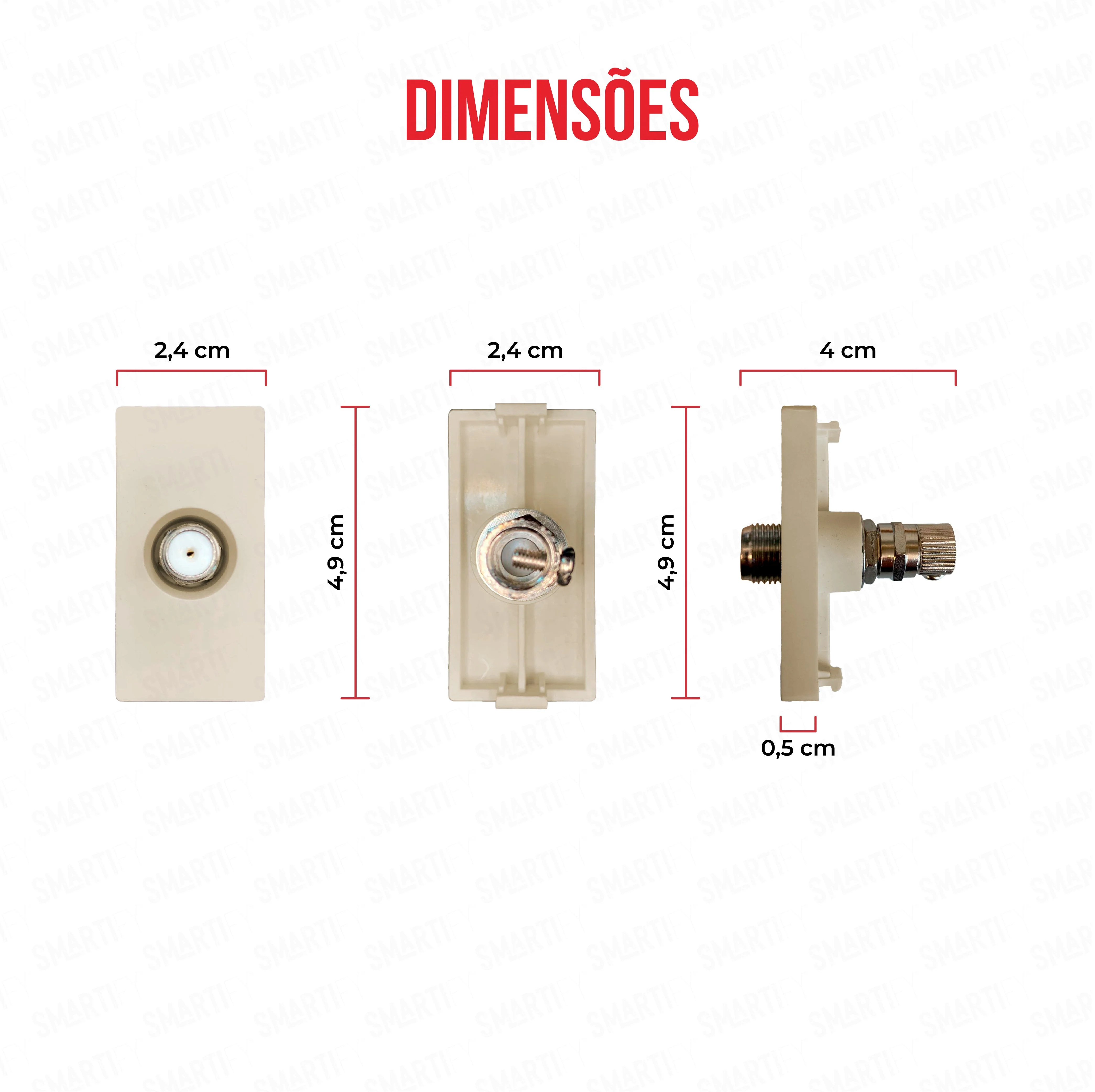Smartify vPRO Meio Módulo de Satélite Dourado - SYP0MSATDR - Image 3