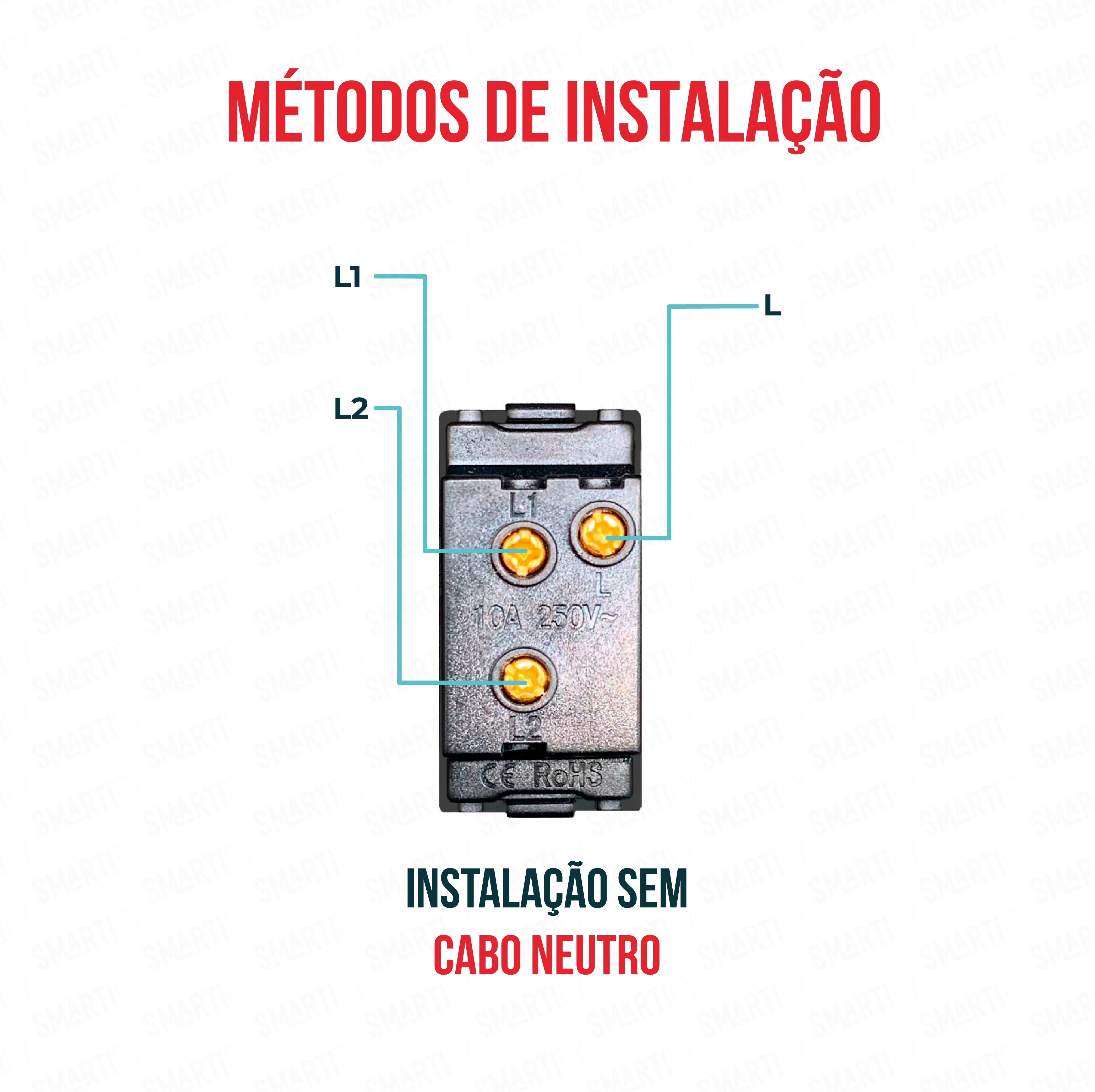 Smartify vPRO Meio Módulo Interruptor Alternador Preto - SYP0MSW2WPR - Image 4