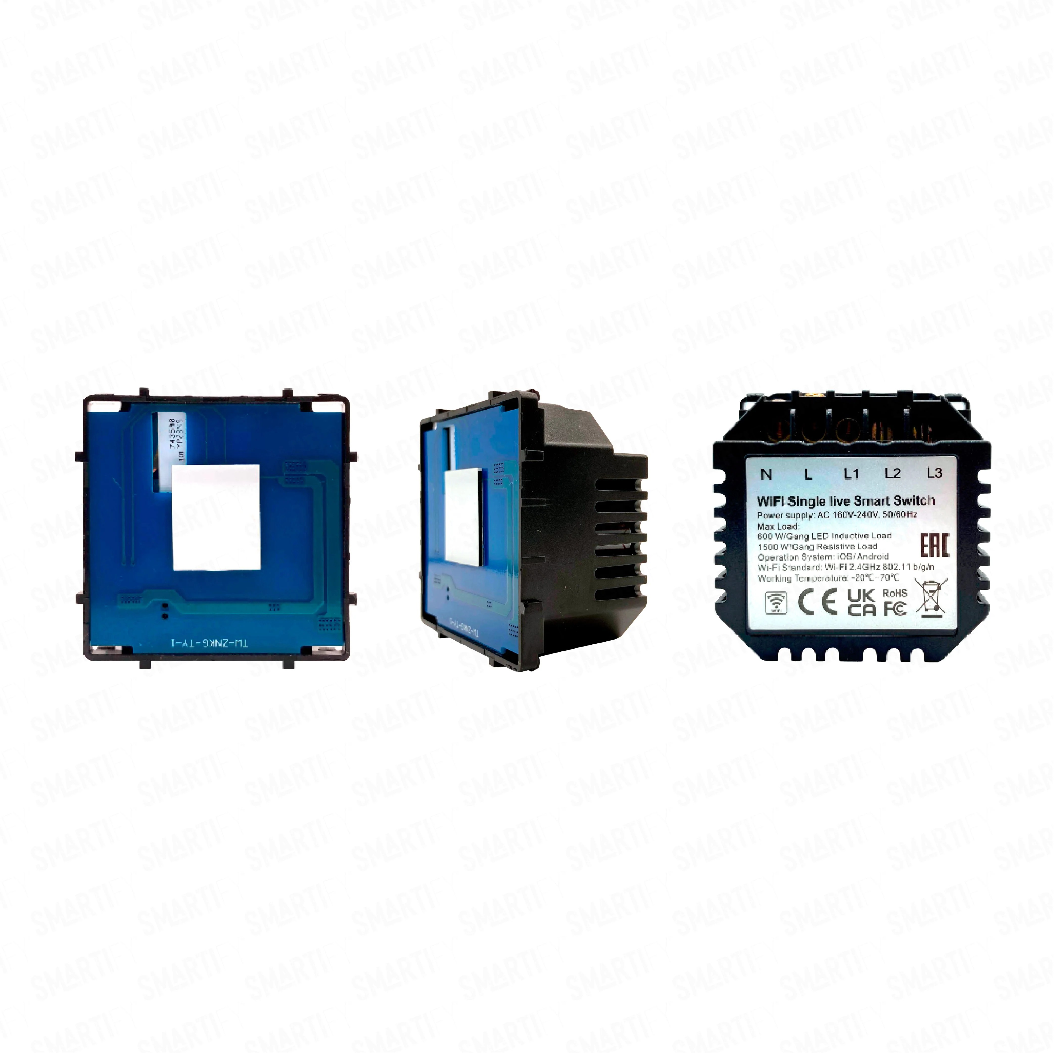 Smartify vPRO Módulo de 1 Canal Inteligente WiFi (com/sem neutro)  - SYPM01WF - Image 2