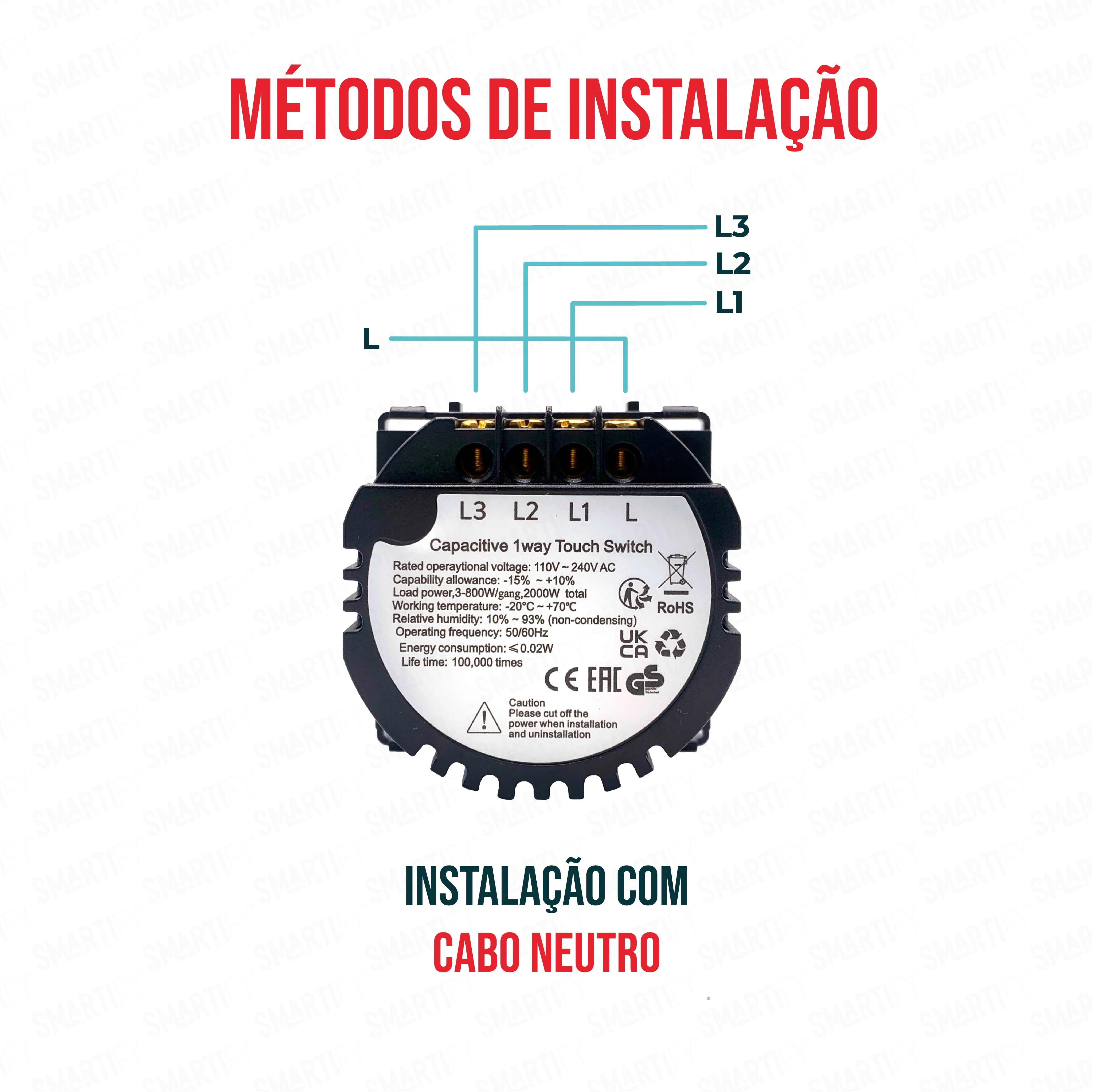 Smartify vPRO Módulo de 3 canais (com neutro) - SYPM03NO - Image 4