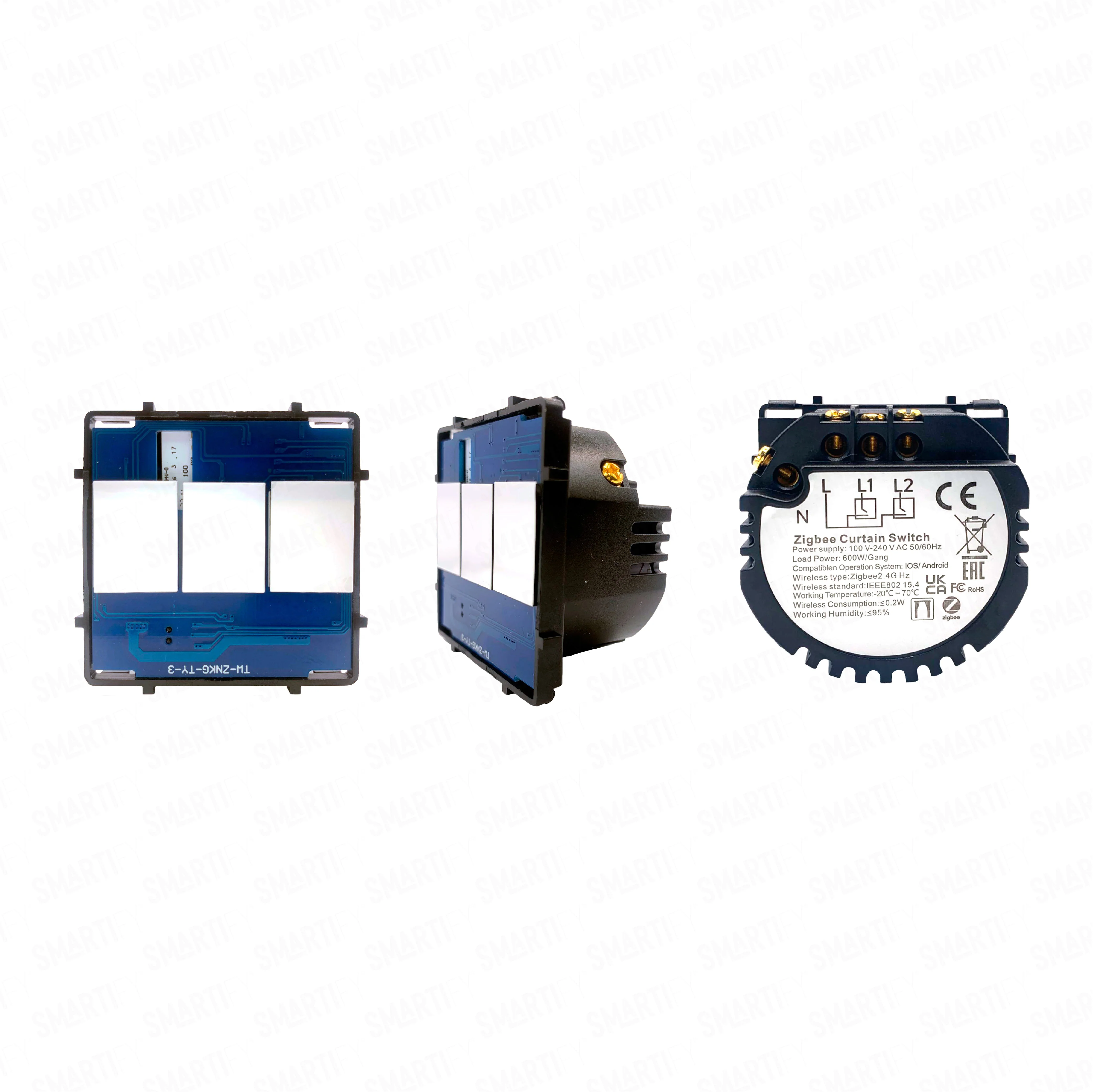 Smartify vPRO Módulo de Cortinas Inteligente Zigbee (com neutro) - SYPMCTZB - Image 2