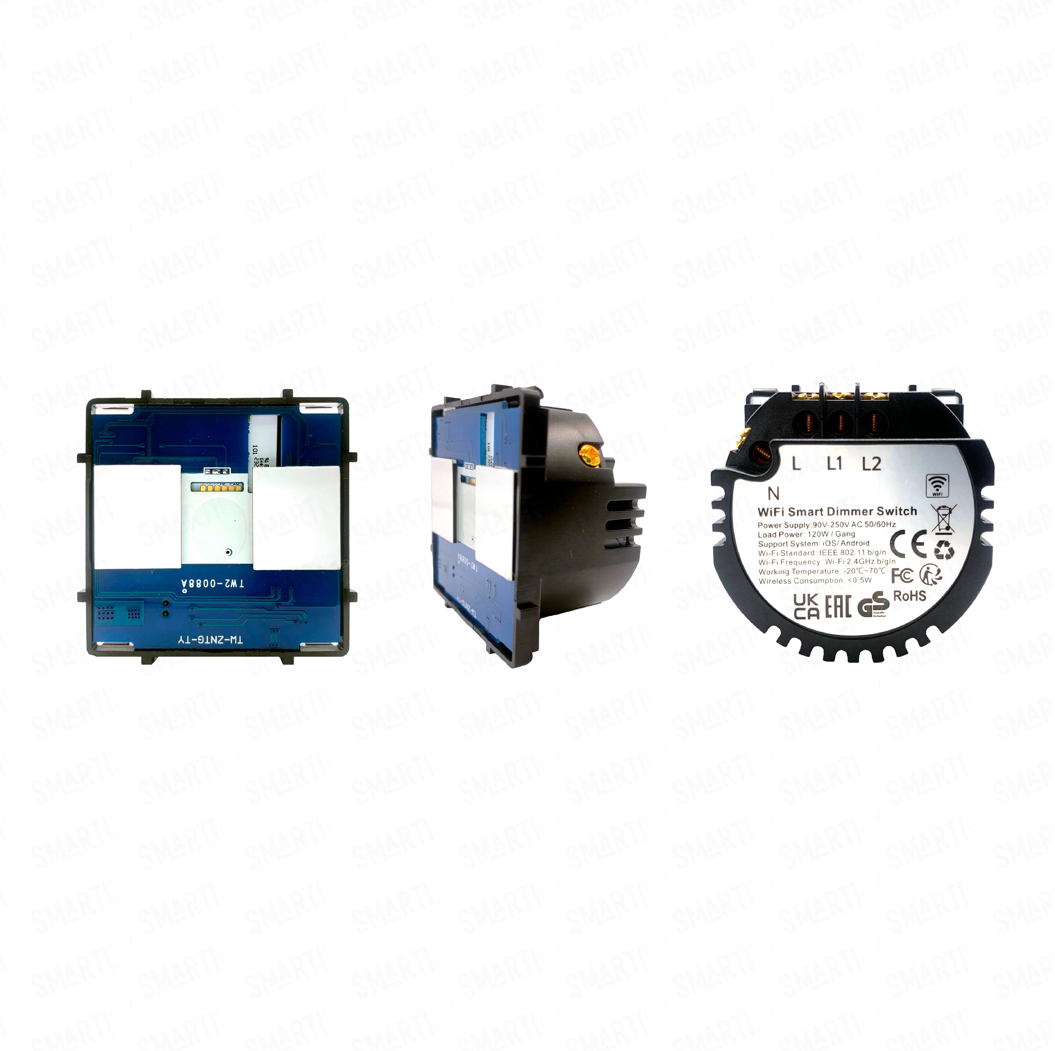 Smartify vPRO Módulo Dimmer de 2 canais Inteligente Wifi (com neutro) - SYPM2DWF - Image 2