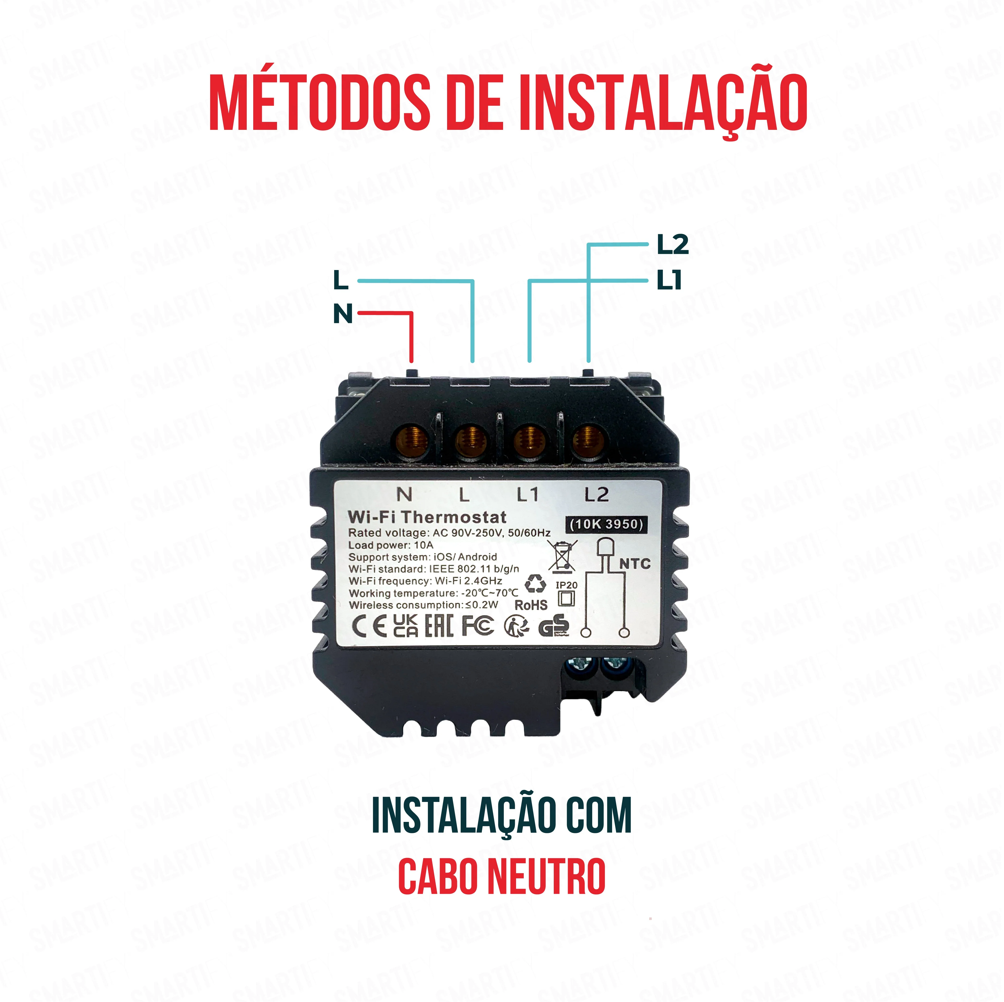 Smartify vPRO Módulo Termóstato piso Radiante Elétrico Inteligente Wifi Preto - SYPMTTEWFPR - Image 4