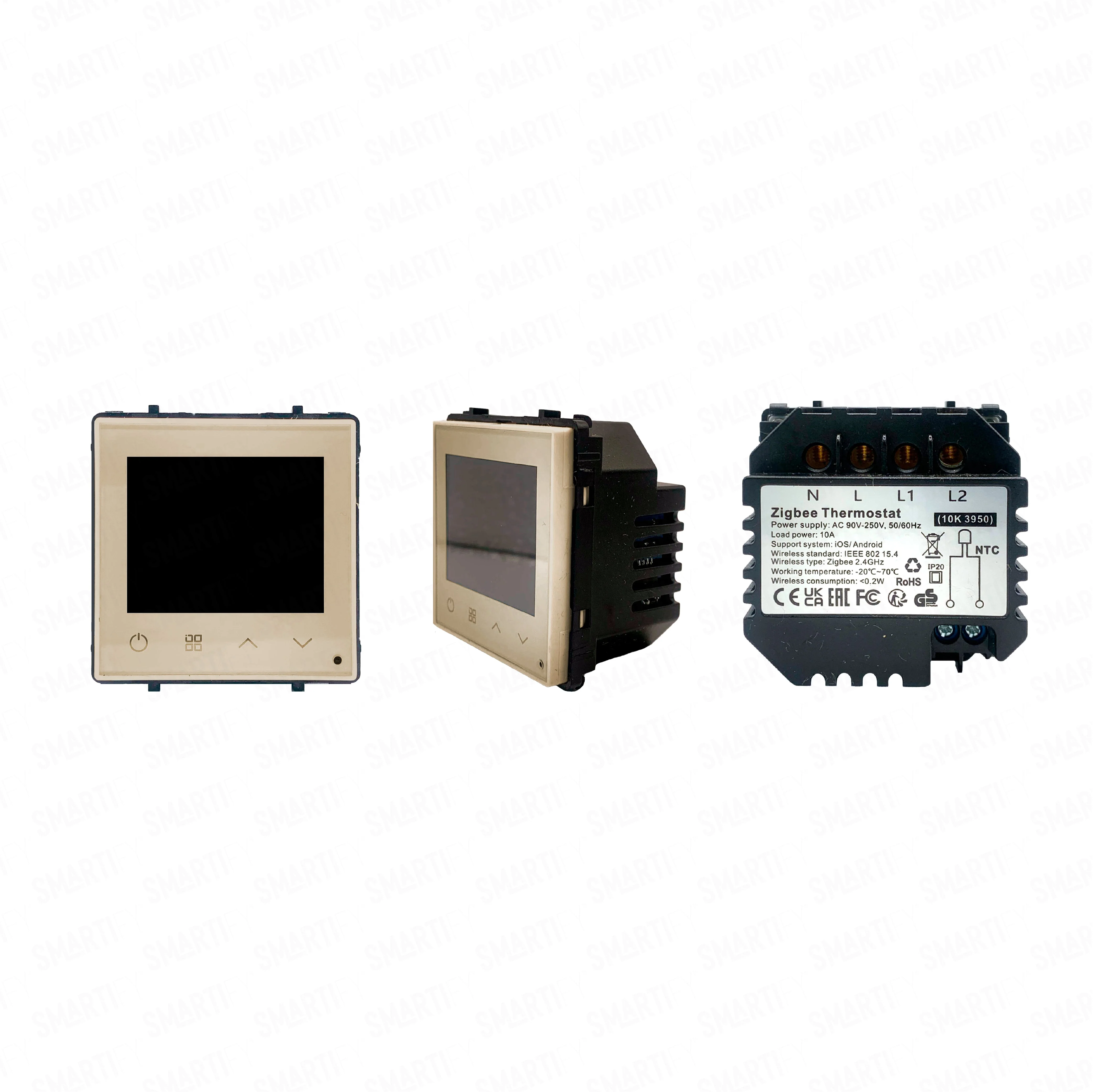Smartify vPRO Módulo Termóstato piso Radiante Elétrico Inteligente Zigbee Dourado - SYPMTTEZBDR - Image 2