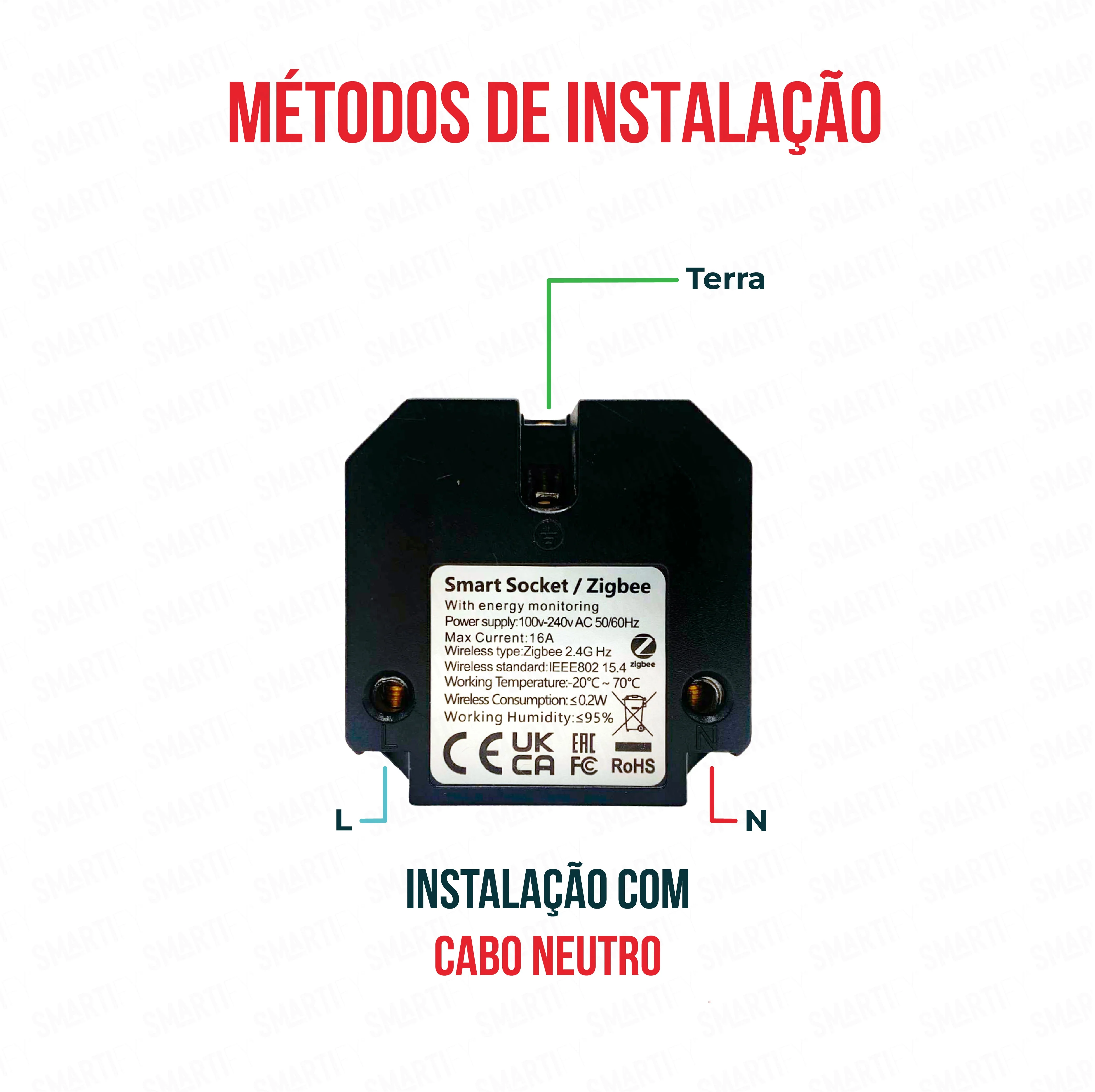 Smartify vPRO Módulo Tomada Inteligente Zigbee c/ Medidor de Energia Preto - SYPMTEZBPR - Image 4