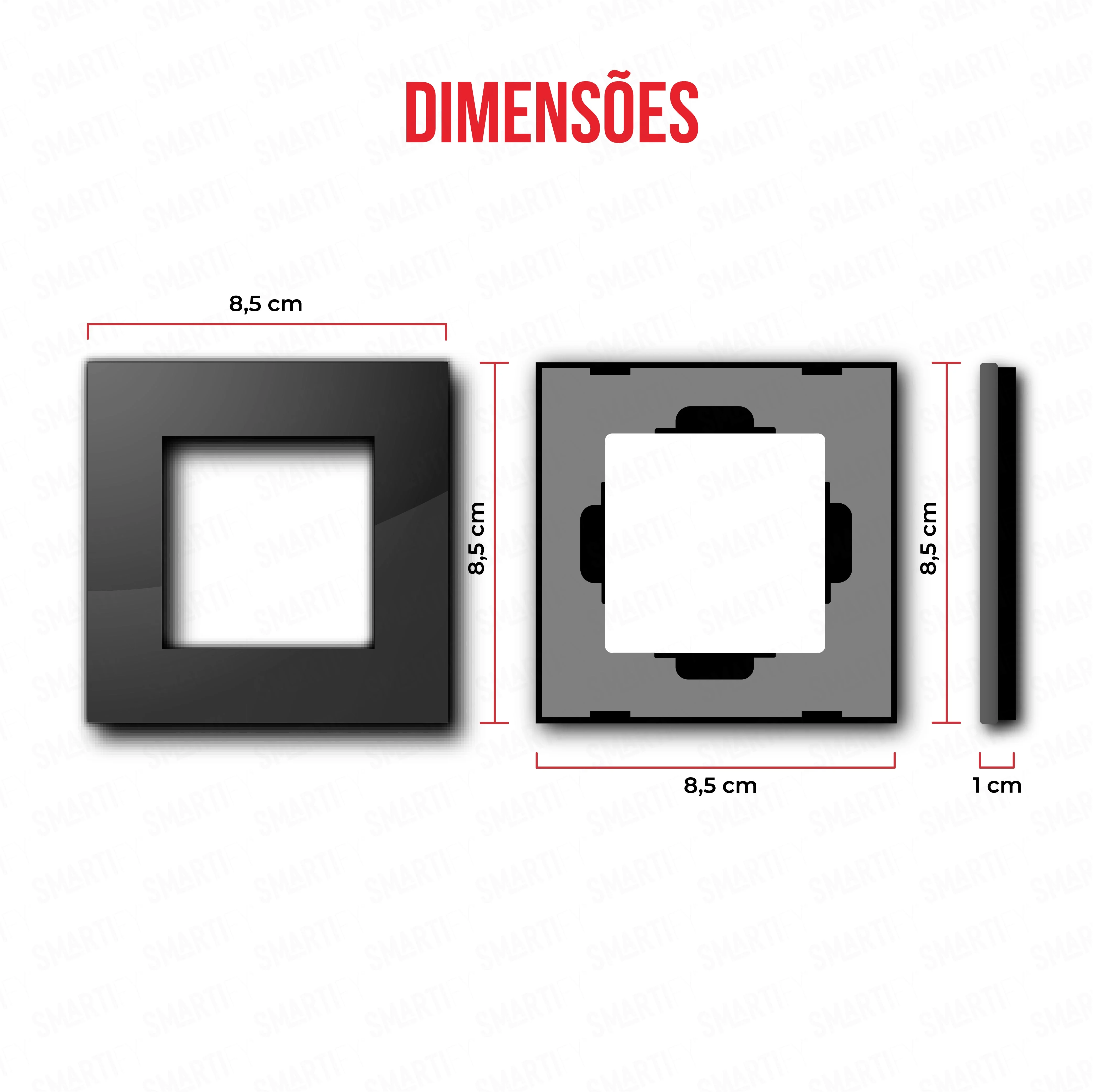Smartify vPRO Moldura Simples Preto - SYPE100PR - Image 3
