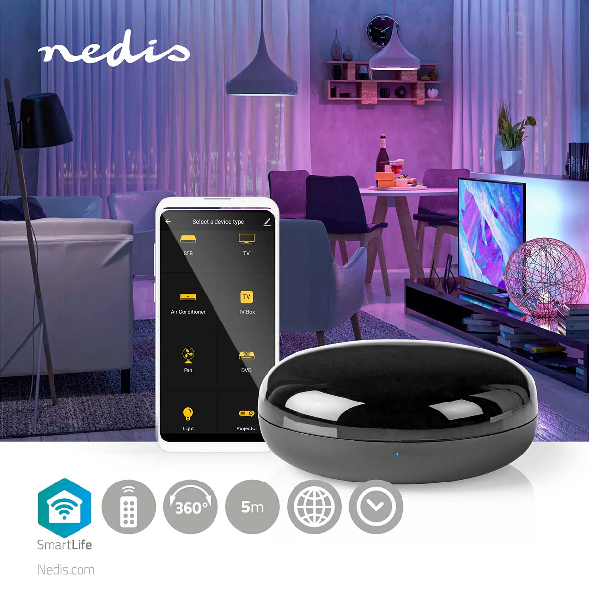Nedis Comando Universal IR Wifi 5 metros de alcance - Image 7