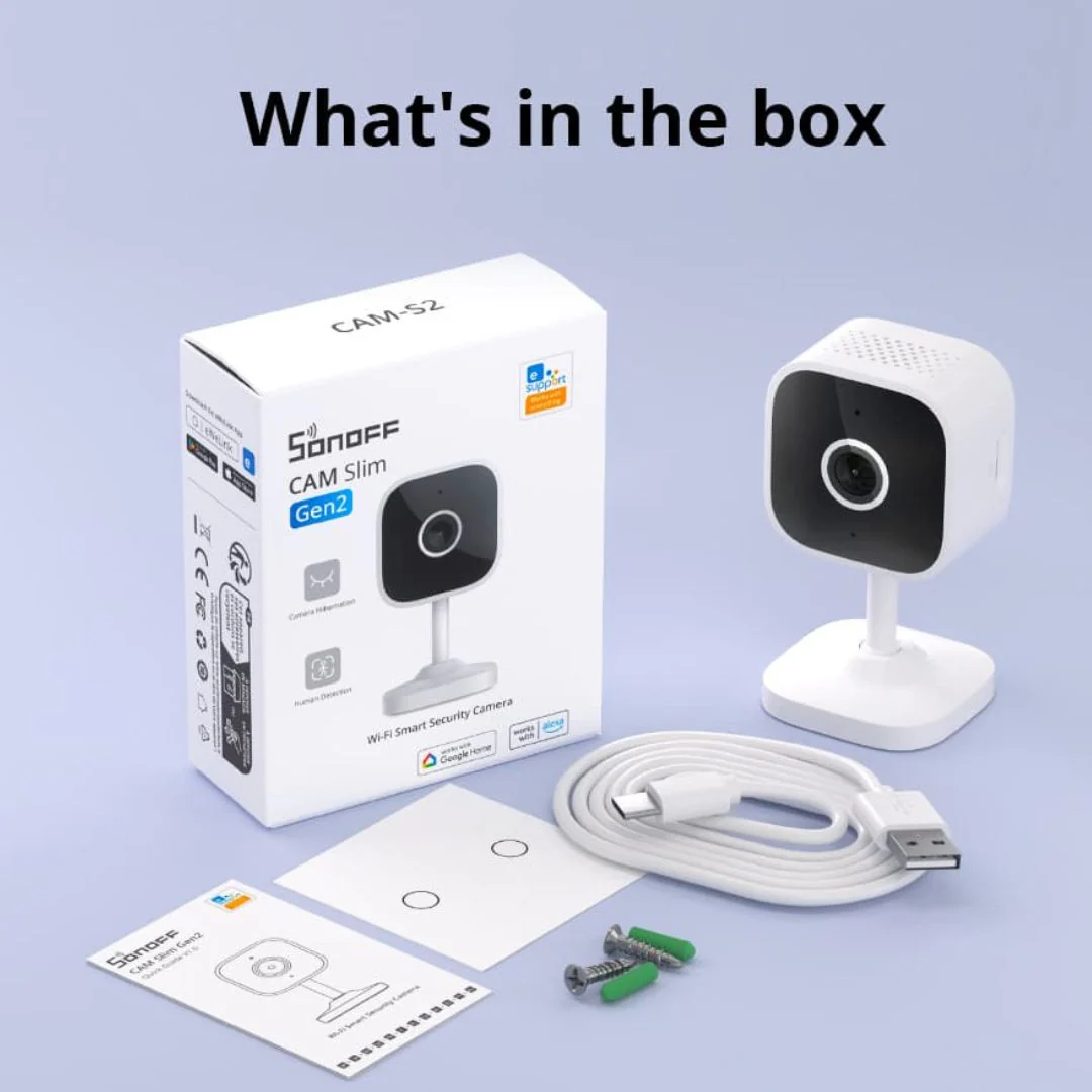 Sonoff Câmara de Vigilância IP WiFi 1080p - Sonoff CAM Slim (Gen2) - Image 3