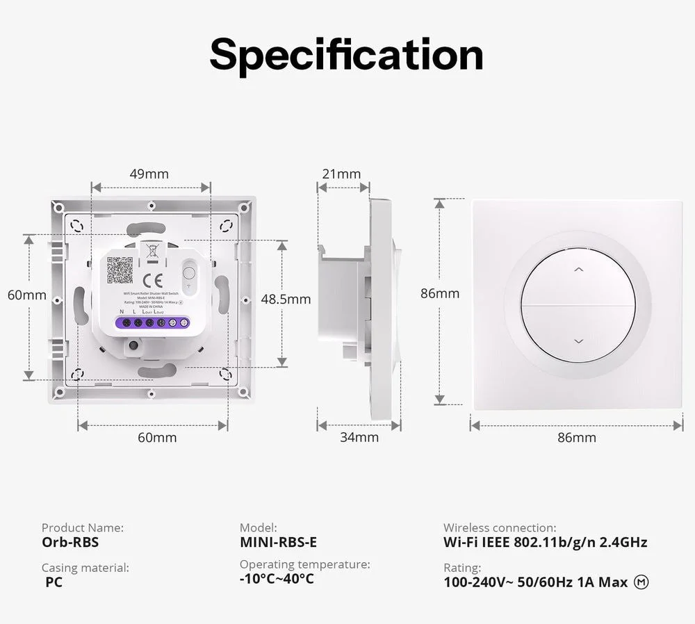 Sonoff Interruptor Inteligente para Estores Matter / WiFi - Sonoff Orb-RBS - Image 6