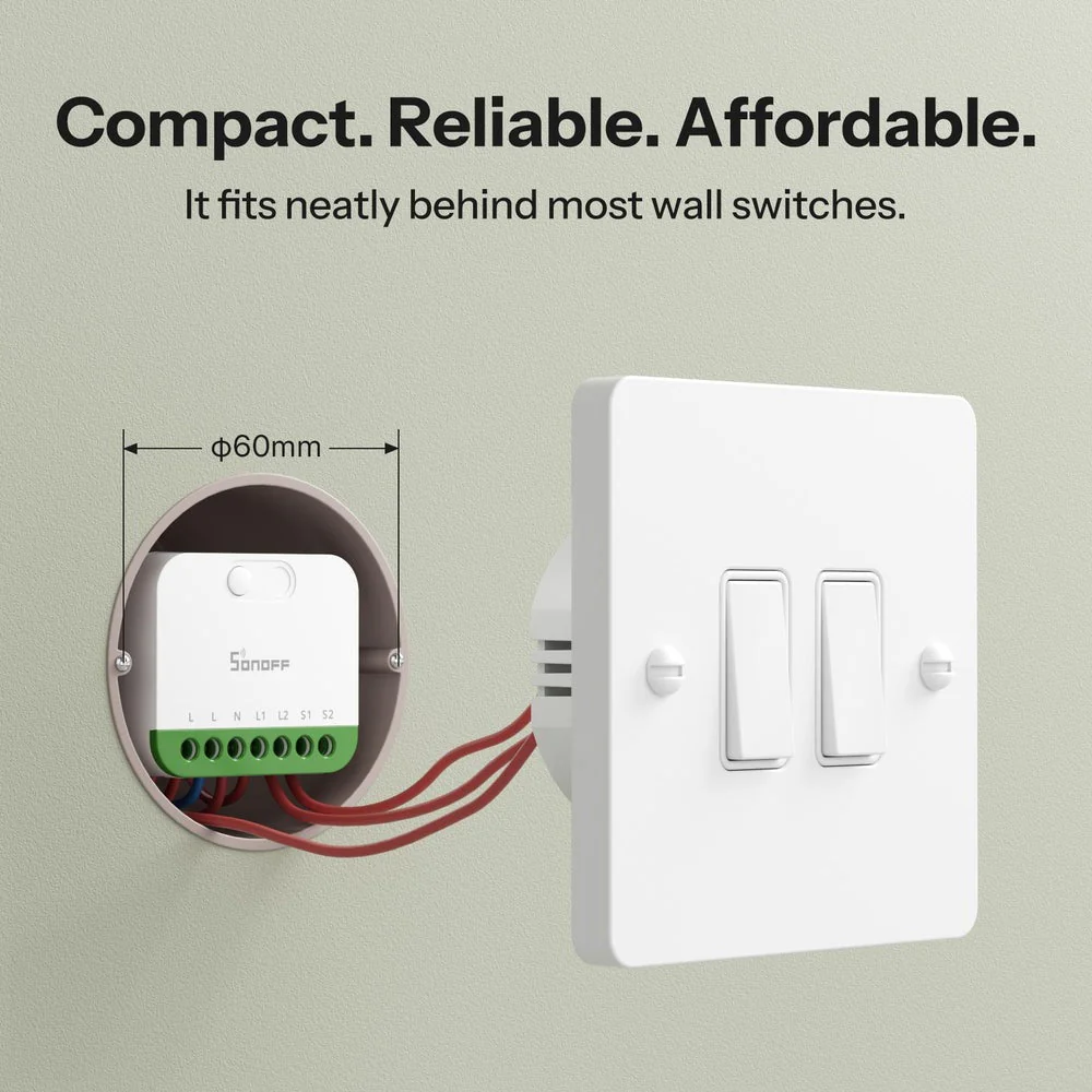 Sonoff Interruptor inteligente WiFi com Matter 2 canais- Sonoff MINI-2GS - Image 8