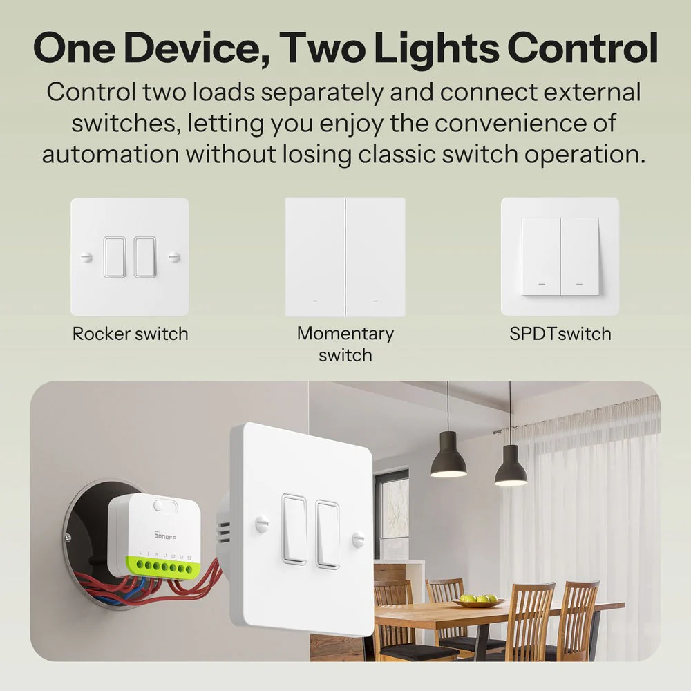 Sonoff Interruptor inteligente Zigbee 3.0 de 2 canais - Sonoff MINI-ZB2GS - Image 13