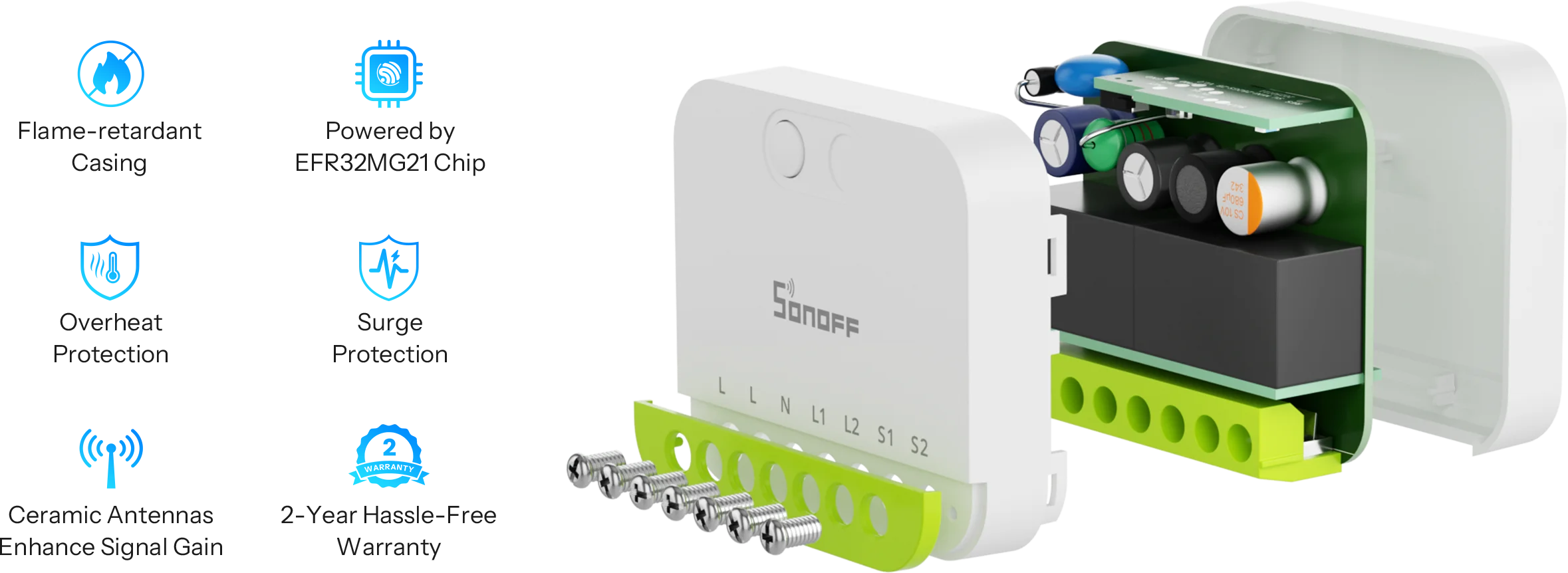 Sonoff Interruptor inteligente Zigbee 3.0 de 2 canais - Sonoff MINI-ZB2GS - Image 9