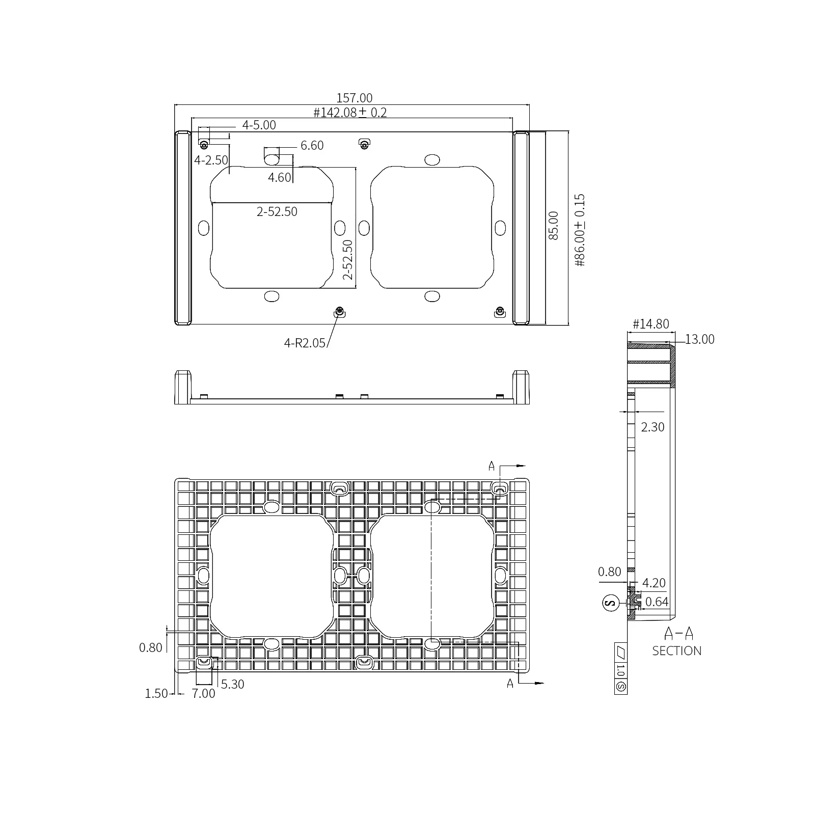 Sonoff M5 Frame - Moldura Dupla para Interruptores Sonoff M5 80mm - Image 3