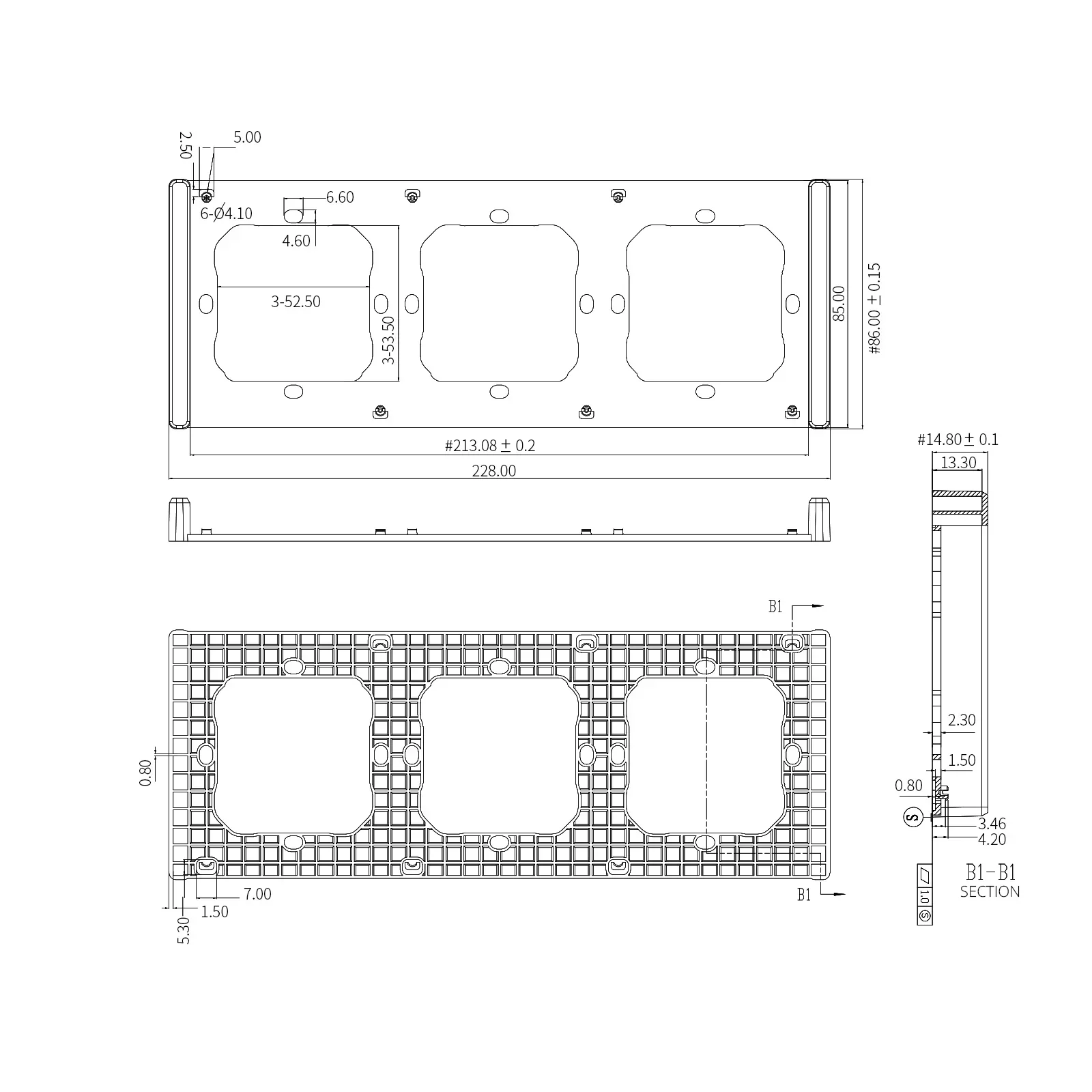 Sonoff M5 Frame - Moldura Tripla para Interruptores Sonoff M5 80mm - Image 3