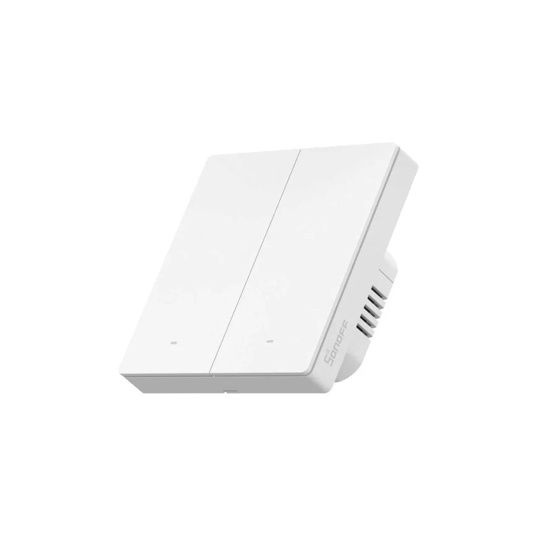 Sonoff M5 Interruptor Inteligente Pressão de 2 canais 80mm Branco WiFi Matter - Sonoff M5-2C-80W