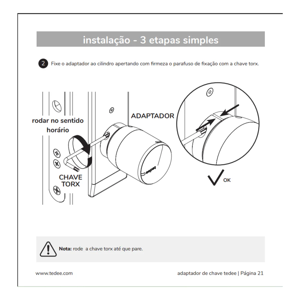 Tedee Adaptador Europeu - Adaptador para cilindro Europeu - Image 16