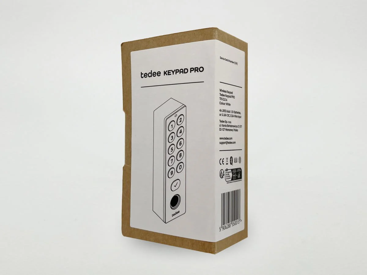 Tedee Pro Teclado Branco Biométrico - Keypad com Códigos + Impressão digital - Image 5