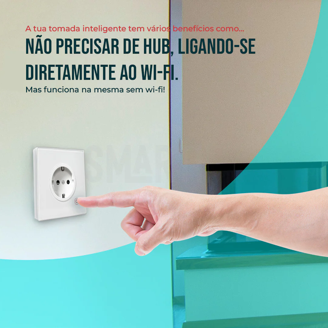 Tomada Inteligente Embutida 16A 3500W WiFi Smartify - Branco - Image 12
