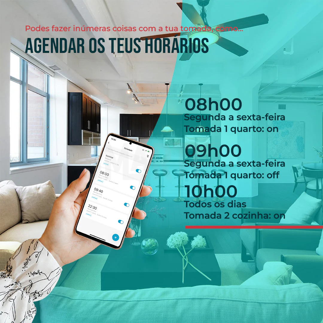Tomada Inteligente Embutida 16A 3500W WiFi Smartify - Preto - Image 12