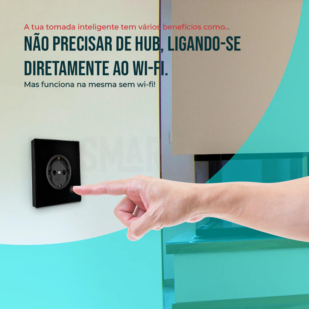 Tomada Inteligente Embutida 16A 3500W WiFi Smartify - Preto - Image 13