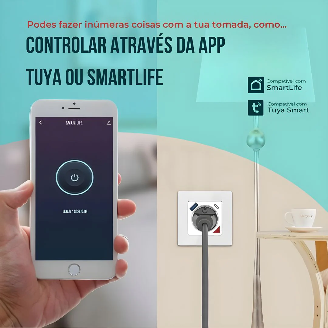 Tomada Inteligente Embutida 16A 3500W WiFi + USB-C e USB-A Smartify - Branco - Image 7