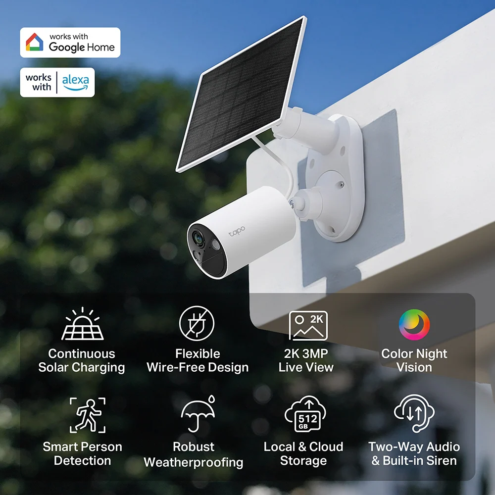 TP-Link Outdoor Security WiFi Câmera c/ bateria + painel solar - TAPO TC82KIT - Image 5